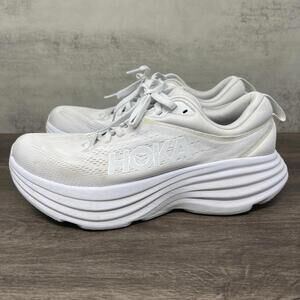 HOKA Bondi 8 Shoes Mens 7.5 White Running Sneakers One One